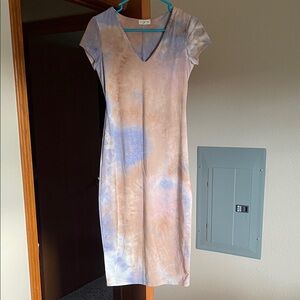 See You Monday Pastel Tie-Dye Midi Dress